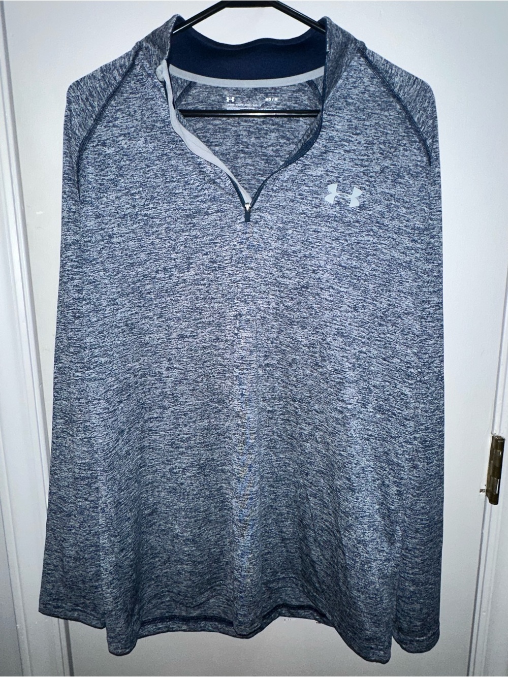 Men’s Under Armour Heathered Navy Gray 1/4 Zip Performance Pullover
